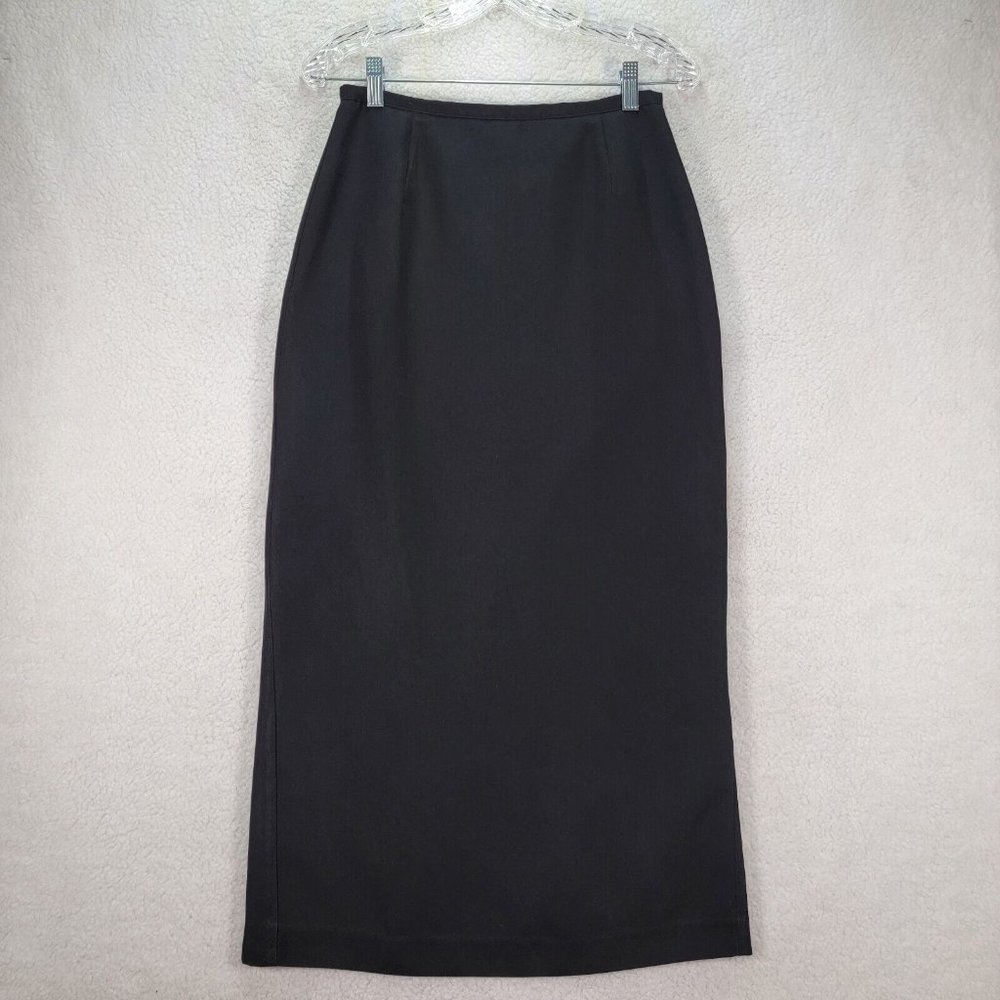 Vintage Lloyd New York Black Classic Career Cocktail Church Midi Straight Skirt